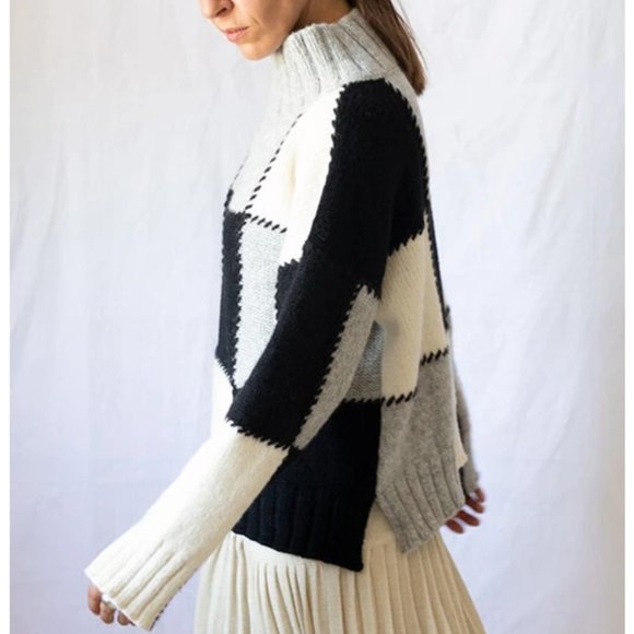 ELEVEN SIX Patchwork Alpaca Sweater - Picture 4 of 11